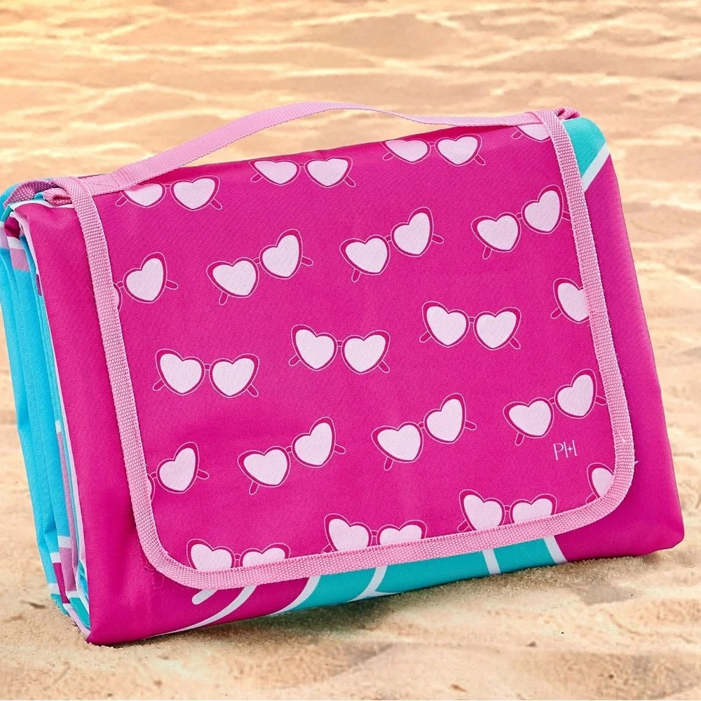 Paris Hilton Sunnies 60x70” foldable beach picnic blanket NWT